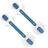 2 Pack Suction Cups Grab Bar 12 Inch, Zepolu Anti-Slip Bathroom Grab Bar Safety Balance Handrail, Ha