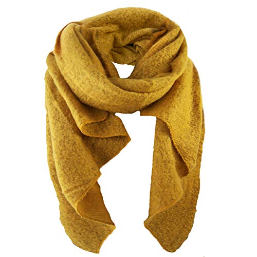 Niklarson Schal XXL Raute senf curry 220x60cm Damen Tuch Plaid T5053