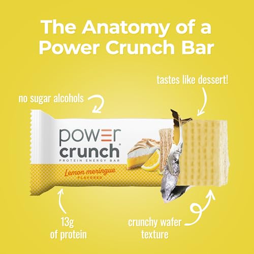 Image of Power Crunch Protein Energy Wafer Bars, Lemon Meringue, 1.4 Ounce (12 Count)