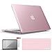 IBENZER MacBook Air 11 Inch Case, Soft Touch Hard Case Shell Cover with Keyboard Cover Screen Protector for Apple MacBook Air 11 A1370 1465, Rose Gold, MA11MPK+2