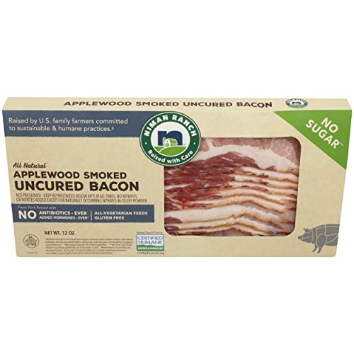 Niman Ranch Applewood Smoked Uncured Bacon - Naturally Smoked for Delicious Flavor