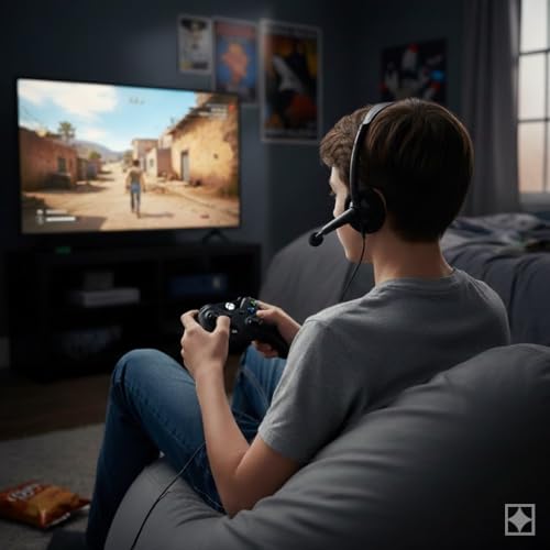 Auriculares de chat para juegos + micrófono para XBOX ONE - Audio Jack AUX de 3,5 mm - Compatible con XBOX ONE Original, ONE S, ONE X, Series X y Series S - PS4 PS5 PlayStation Controllers - PC - imagen 2