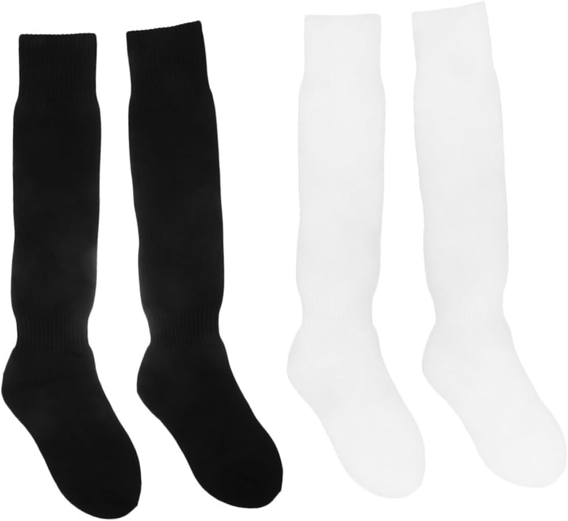 BESPORTBLE 2pairs Comfortable Youth Soccer Socks for Boys and Girls Sports Stocking Calf Support Breathable Material for Soccer Baseball and Sports Activities
