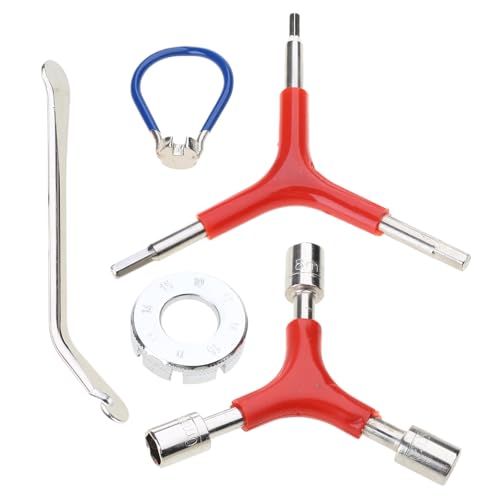 Zksbdxz Spanner 5Pcs Bicycles Spokes Wrench Bikes Spokes Tools Cycling Pocket Tool for Bikes Repair Spokes Tools Kits Bike Wheel Repair Tool