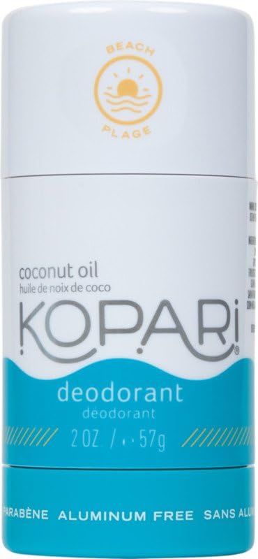 Kopari Aluminum Free Coconut Deodorant, Non Toxic & Clean Plant-Based, No Aluminum, Parabens or Baking Soda, Long Lasting Protection, Beach 2 oz Kopari Aluminum Free Coconut Deodorant, Non Toxic & Clean Plant-Based, No Aluminum, Parabens or Baking Soda, Long Lasting Protection, Beach 2 oz
