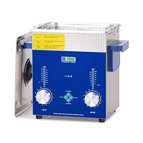 DK SONIC limpiador ultrasónico para la joyería, laboratorio, Cadena, carburador, dentadura máquina de limpieza con temporizador de codificación y calefacción (0.43 gal-2L)