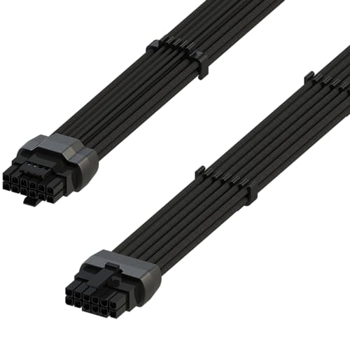 LINKUP 12VHPWR PSU-GPU Power Cable | Compatible with NIVIDA RTX 5080/5070 and All RTX GPUs | 600W 16Pin/12+4 PCIe 5.0 Cable | 70cm - Straight