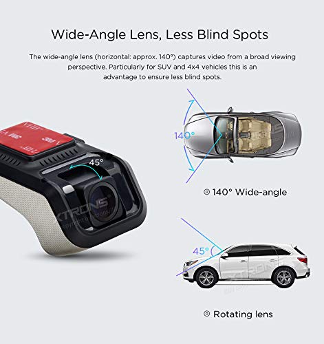 XTRONS Full HD 1080P Car DVR Road Video Recorder Dash Camera Car Driving Recorder with 140° Wide Angle, Loop Recording by XTRONS - Used condition - Image 4