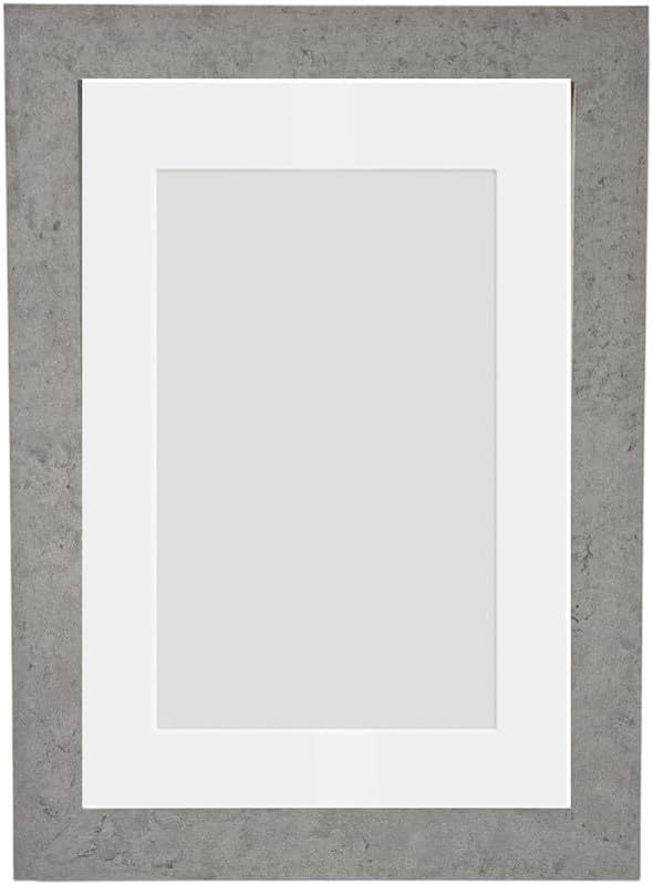 Alison Kingsgate Black A4 Frame With Mount For A5 Size (14.8 x 21cm) - Modern Design Black A4 Picture Frame With Mount with Safe Perspex Front & Wall Hanging Hooks - Handmade Frames