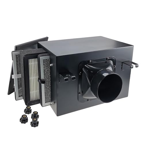 Filtre de purification d'air à 3 couches avec HEPA et carbone haute efficacité, pour ventilateurs de conduit en ligne de 10,2 cm et systèmes d'admission d'air frais