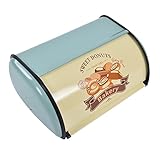 Hierro recubierto de polvo: la caja de almacenamiento de pan está hecha de hierro recubierto de polvo sólido duradero, no es fácil de oxidar. Es esencial para cualquier cocina, hogar, cafetería o panadería.