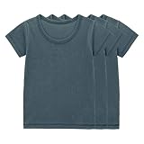 [ベルメゾン] GITA Tシャツ 3枚 セット 半袖 ガールズ ボーイズ 肌着 無地 キッズ インナーシャツ 通園 通学 チャコール 100