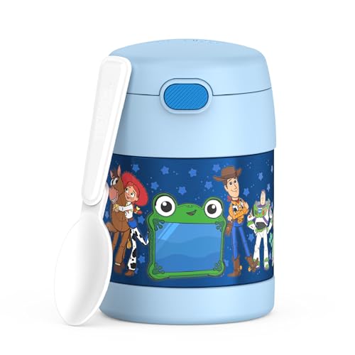 Image of THERMOS FUNTAINER Food Jar with Spoon, 10oz, Toy Story 5 | Kid-Friendly Stainless Steel Insulated Food Container, Keeps Food Hot or Cold Longer for School & Play, BPA Free