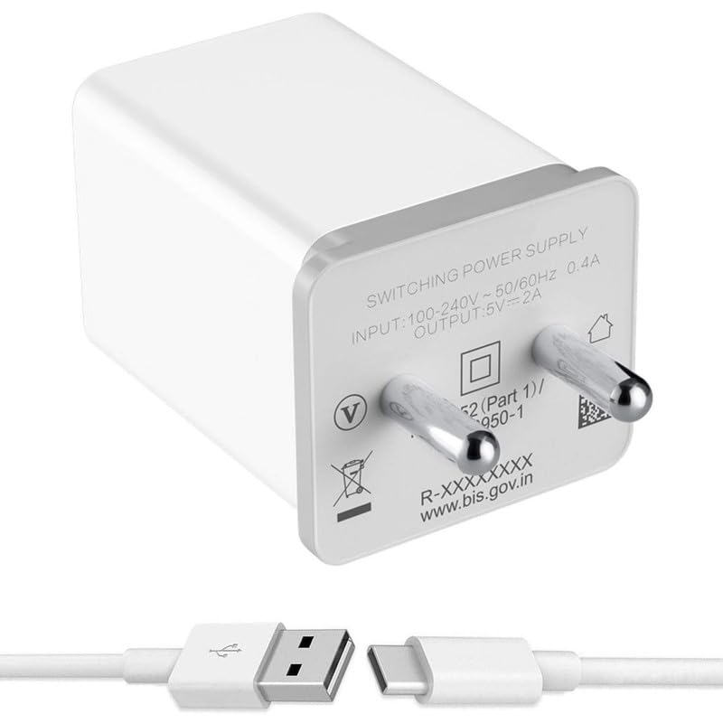 67W Charger for Sam-Sung Galaxy A16 Original QC Adapter Type C 3.0A High Speed Fast Turbo Charge QC 3.0 Smart SinglePort with 1m Type-C Charging & Sync Cable (White, 67W,RT-30)