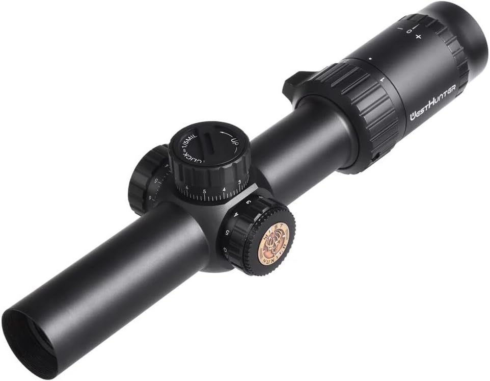WestHunter Optics HD 1-6x24 IR LPVO Riflescope, 30 mm Red Green Illumination Tactical Precision 1/5 MIL Compact Shooting Scope