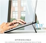 Native Union Plier le support d'ordinateur portable – pliable ultra-mince & Support portable – Ergonomique & Angle de visualisation optimisé – pour 13 à 16 1 cm MacBooks & Ordinateurs portables, 10 à 16 1 cm iPads & Comprimés (Noir)