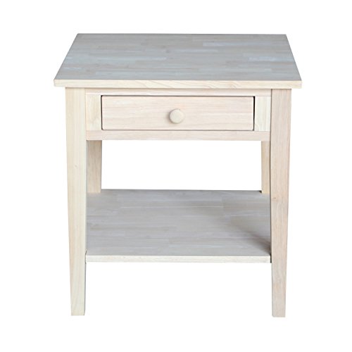 International Concepts Spencer End Table, Unfinished #TOP1