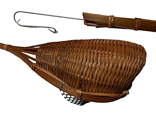 Craftmakingmanstore Bamboo Pot Hanging Orchid Basket Metal Hook Pack 2 For Trellis Gazebo For Decorative Indoor Outdoor Flower Small Flower Plants Planter #TOP4