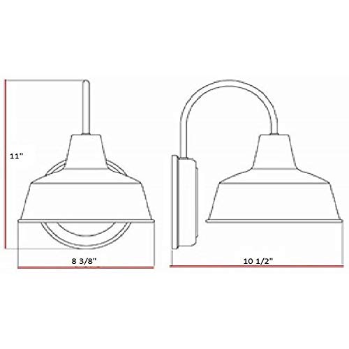 Design House 519504 Mason 1 Light Wall Light, Oil Rubbed Bronze - Image 4