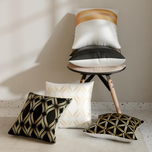 Image of Stoa Paris Cushion Cover Set of 5, Home Decor for Sofa, Bed & Living Room, Digital Printed Cushion Cover 16 Inch x 16 Inch, Soft Touch Finish, Hidden Zip Closure, Cordelia's Pride - Cordelia