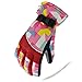 KINEED Waterproof Windproof Girls Youth Winter Ski Skiing Snow Snowboard Riding Warm Gloves Large Red