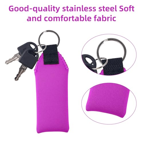 Gosknor 2pcs Floating Foam Keychain, Lightweight Neoprene Waterproof Floatable Keychain Boat Key Chains Floating for Surfboard Boat Outdoor Water Sports (Purple) - Thumbnail 4