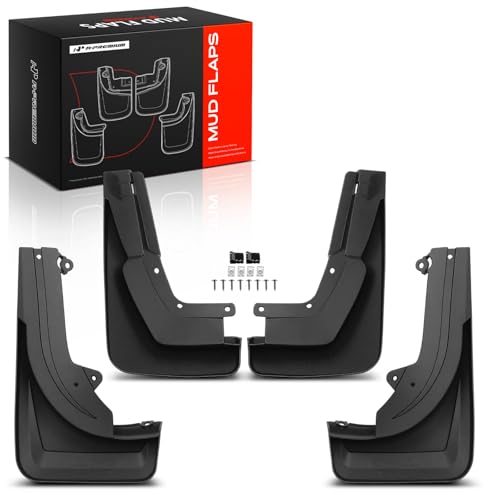 Image of A-Premium Mud Flaps, No Drilling Required Splash Guards with Accessories | Compatible with Mercedes Benz X167 GLS450 GLS580 2020-2021, Set of 4 Front and Rear