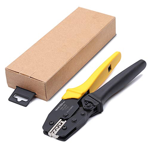 Non-Insulated Terminal Crimper,Yangoutool Ratchet Crimping Plier VSN-10A for 20-7 AWG (0.5-10 mm²),Wire Crimper