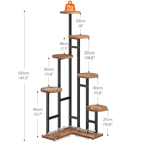 HOOBRO Corner Plant Stand Indoor, 7-Tier Plant Shelf for Indoor Plants by HOOBRO - Used condition - Image 3