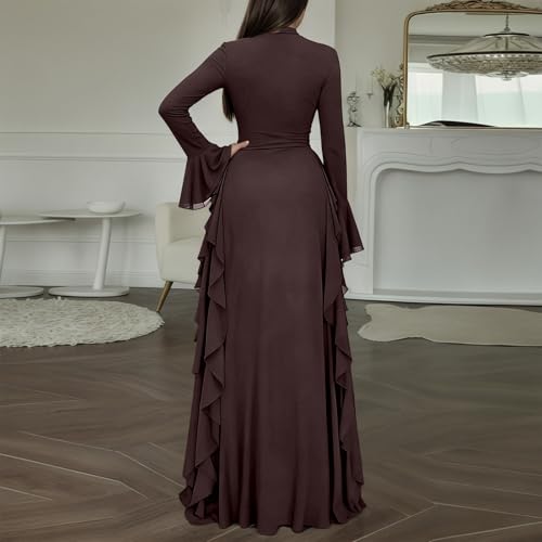 Robe maxi fluide à volants style médiéval et gothique chic - 4