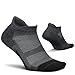Feetures Elite Max Cushion No Show Tab Athletic Running Socks for Men and Women - Gray - Size Medium
