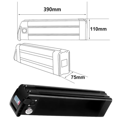 ZHIKAN E-Bike Pedelec Battery 36V/48V 15.6Ah/18Ah/21Ah, for MiFa Rex Prophete Aldi Bike, Can Fit Phylion/XH370-10J with Charger, Suitable for Motors 250W/350W/500W/750W/1000W/1200W (36V 15.6Ah)