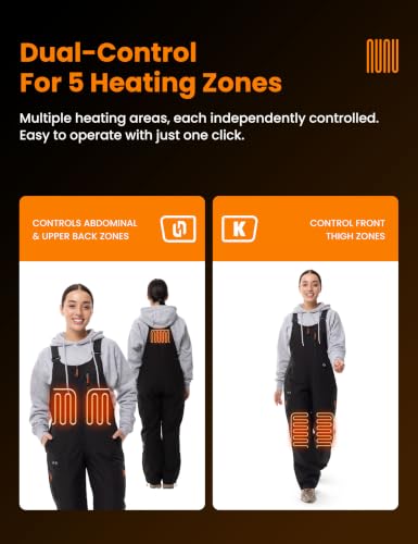 HENNCHEE Heated Insulated Bib Overalls