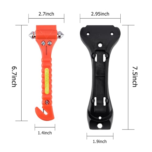 MOTORBUDDY 4-Pack Emergency Escape Hammer Seat Belt Cutter,Auto Car Safety Hammer with Window Glass Breaker，Escape Tool for Car Accidents by MOTORBUDDY - Image 5