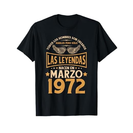 Cumpleaños Hombre Regalos Las Leyendas Marzo 1972 Camiseta
