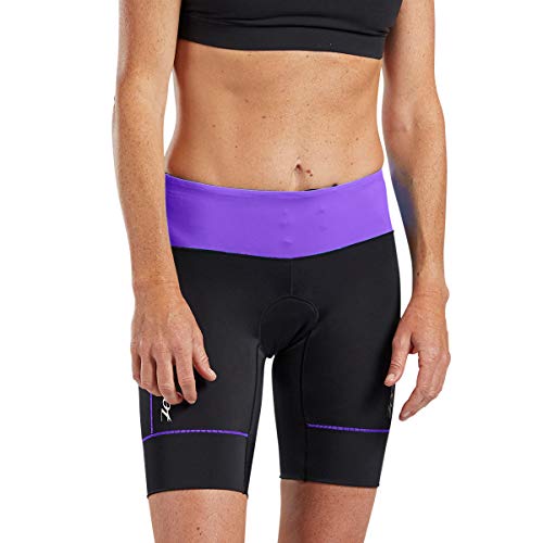 Zoot Women’s Core 8-Inch Tri Shorts – Women’s Performance Triathlon Shorts With 8In Inseam, Drawstring Closure, And Hip Pockets (Violet, Medium) #TOP8