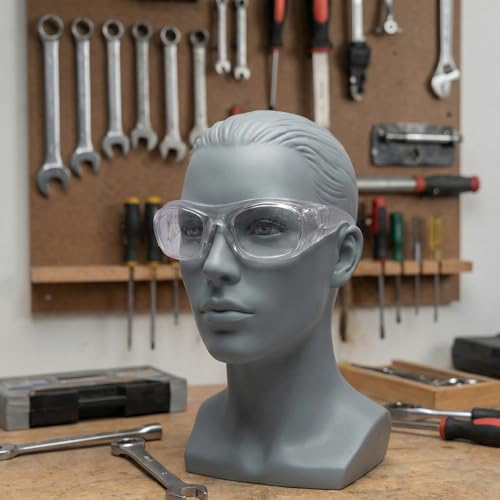 Image of THUNDERSTORM Safety Goggles Eye Protection Anti Pollution Eyewear For Multipurpose Use In Riding Motorcycle Cycling Scratch Resistant UV Protected Safety Glasses for Men & Women (Matte White Frame)