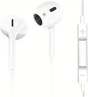 Fone De Ouvido com Fio compatível com entrada Lightning Premium. Compatível com iPhone 11, 12, 13, 14 Som Hi-Res + Microfone e Case