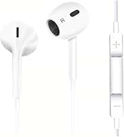 Fone De Ouvido com Fio compatível com entrada Premium. Compatível com iPhone 12, 13, 14 Som Hi-Res + Microfone e Case
