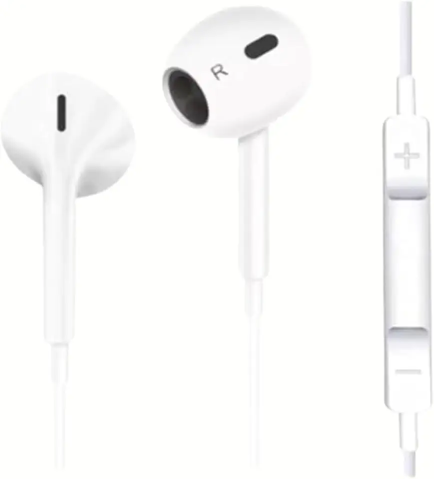 Fone De Ouvido com Fio compatível com entrada Lightning Premium. Compatível com iPhone 11, 12, 13, 14 Som Hi-Res + Microfone e Case