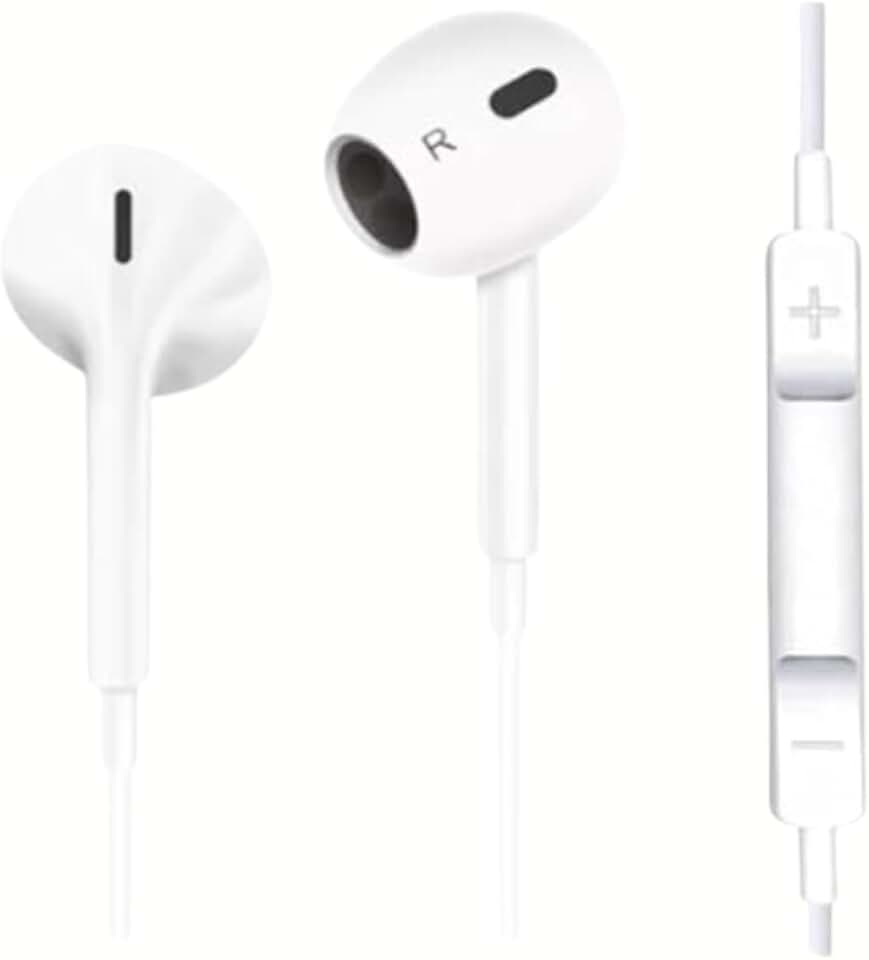 Fone De Ouvido com Fio compatível com entrada Lightning Premium. Compatível com iPhone 11, 12, 13, 14 Som Hi-Res + Microfone e Case