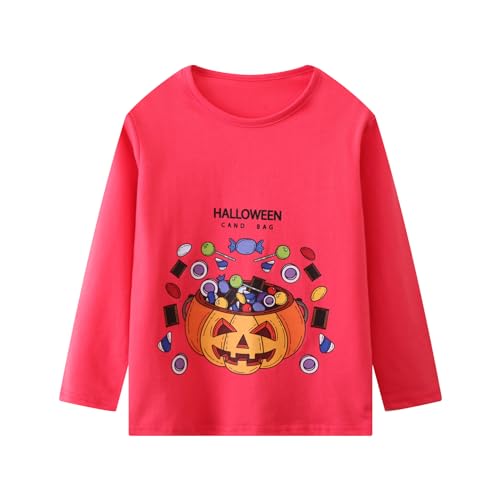 Image of Girl Long Sleeve Shirts Christams Tops Tees Cotton Casual Stripe Crewneck Graphic Jersey Tunic T-Shirts 3 Packs Sets