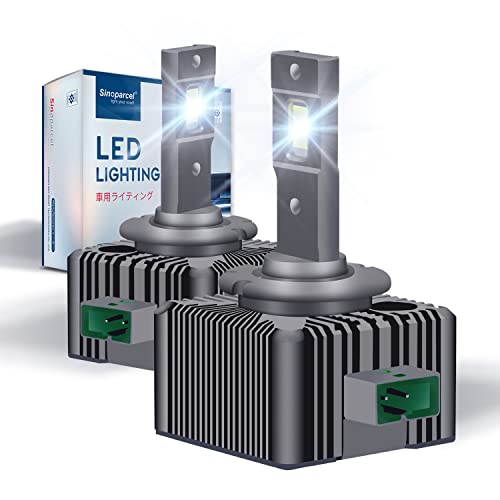 Sinoparcel D3S/D3R LED Headlight Bulb -6000K 35W High Low Beam Xenon HID Replacement Lights - Pack of 2