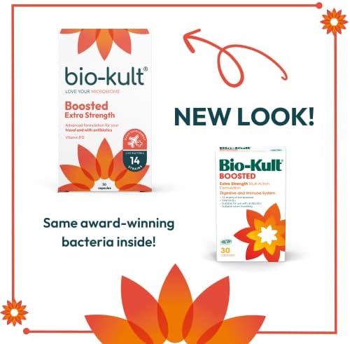 Bio-Kult Boosted - 4 x Concentration of Original Bio-Kult + Vitamin B12 - for Immune System Support  30 Capsules