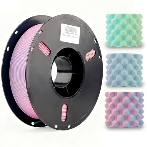 Filament PLA mat tricolore 1.75mm rose jaune bleu bobine 1kg