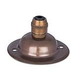 Qualitätsprodukt Made in EU Abdeckplatte für Lampe, Deckenplatte aus Messing inkl. Zugentlastung aus Messing: Old English Finish