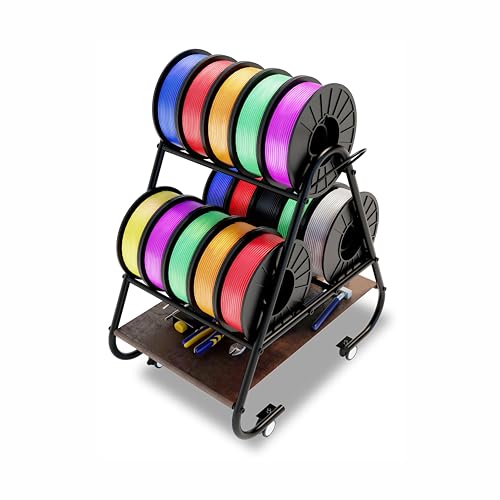 3‑Tier Filament Rack with Faux Leather Layer