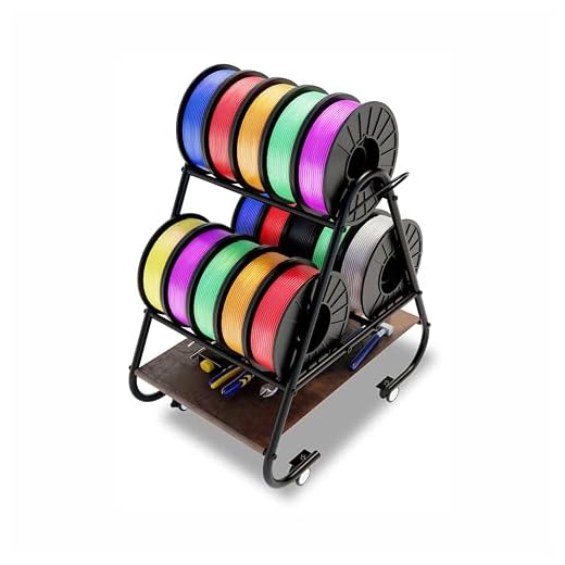 3 Tier Filament Storage Rack, RC2 Child-Friendly 3D Printer Filament Cart, Triangle Filament Spool Cart, Holds up to 15 Standard Spools, Faux Leather Layer for 3D Tools Storage