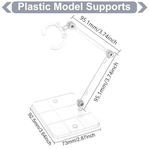 FINGERINSPIRE Action Figur Ständer, 8-teilige Actionfigurenständer Montage Action Figure Display Halter Basis modell Unterstützung Ständer mit HG RG SD SHF 1/144, Klar