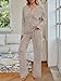 LILLUSORY Womens 2 Piece Lounge Sets Winter Outfits 2025 Sweatsuit Matching Pjs Airport Vacation Travel Fall Pajamas Fashion Khaki L